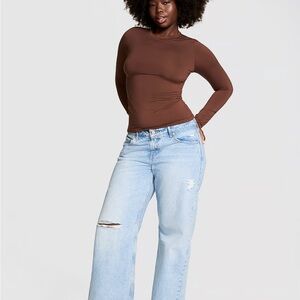 PINK Victoria's Secret Brown Long Sleeve Tee